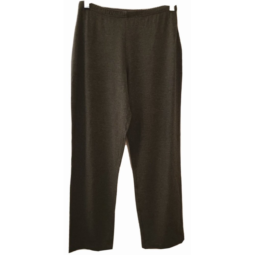 J.JILL NWT XS/P Pewter Heather Rayon Stretch Elastic Waist Tapered Knit Pants